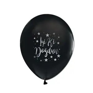 Sweet Party İyi Ki Doğdun Baskılı 5'li Siyah Balon