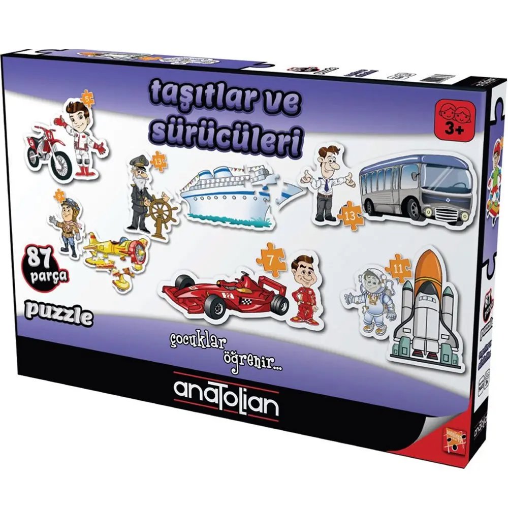 Anatolian Taşıtlar ve Sürücüleri 87 Parça Puzzle 7463