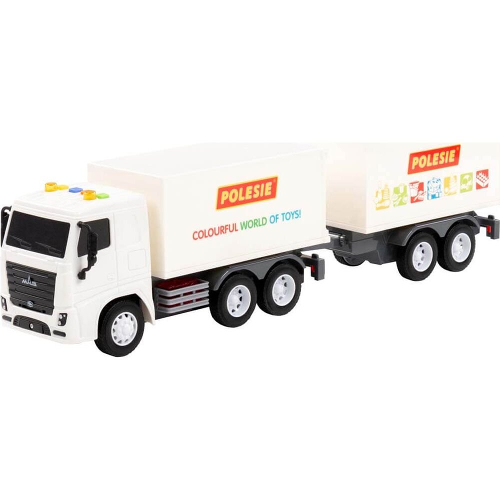 Polesie City-2 Işıklı ve Sesli Sürtmeli Çift Dorse Tır