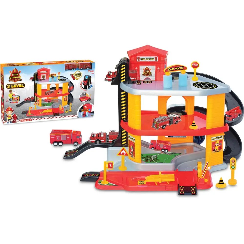 3 Katlı İtfaiye İstasyonu Garaj Set