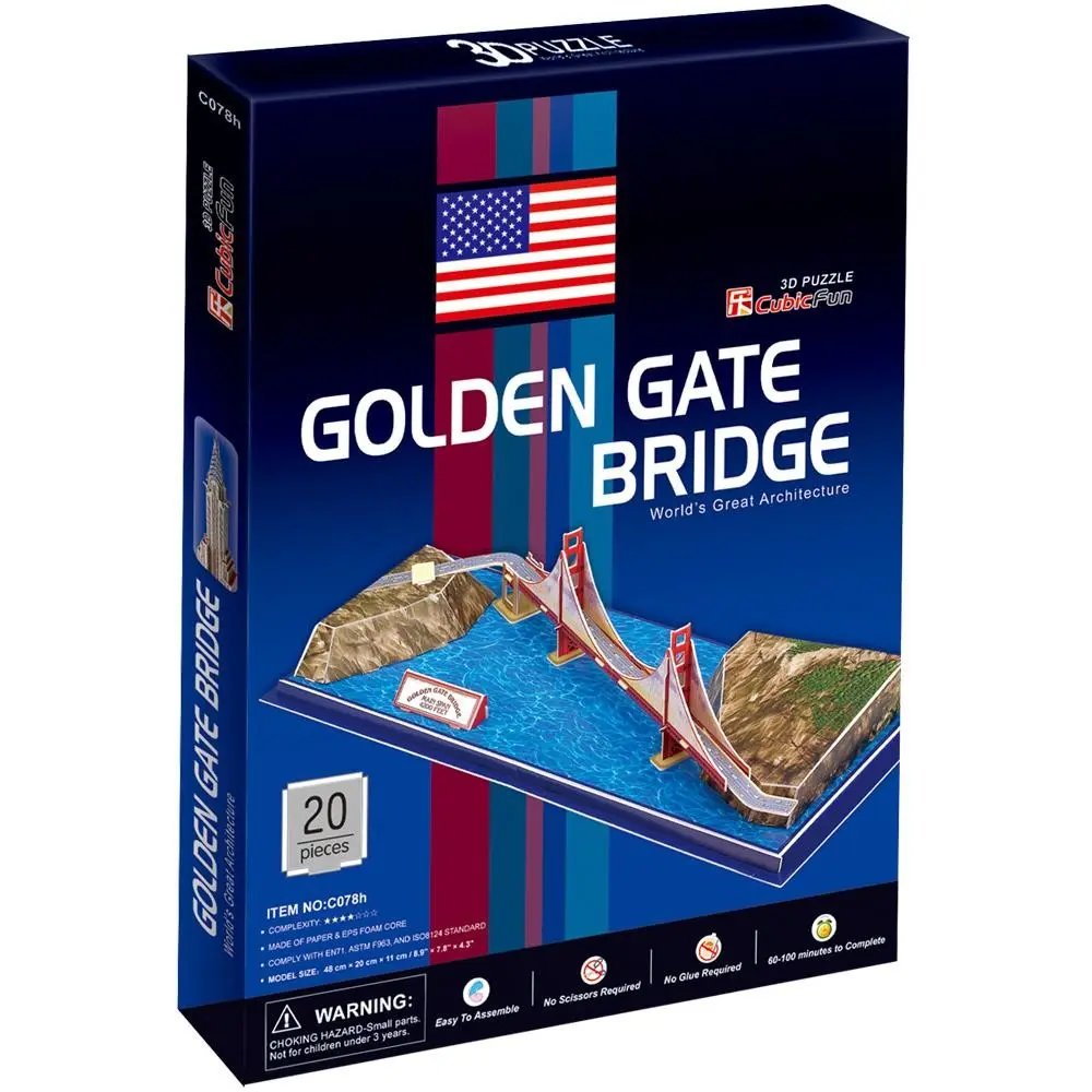 Cubic Fun 3D Puzzle Golden Gate Köprüsü - Abd
