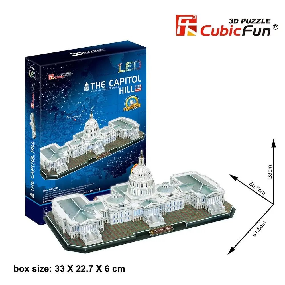 Cubic Fun 3D Puzzle Abd Kongre Binası The Us Capitol Led Işıklı