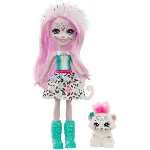 Enchantimals Popüler Karakter Bebekler - Sybill Snow Leopard & Flake