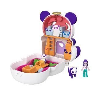 Polly Pocket Çift Taraflı Eğlence Micro Oyun Setleri Panda GTM58