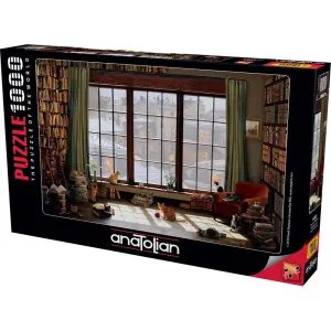 Anatolian Pencere Kedileri 1000 Parça Puzzle 1065