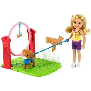 Barbie Chelsea Meslekleri Öğreniyor Köpek Eğitmeni GTN62