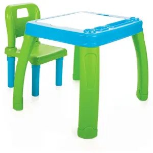 Pilsan Sandalyeli Çalışma Masası Mavi-Yeşil