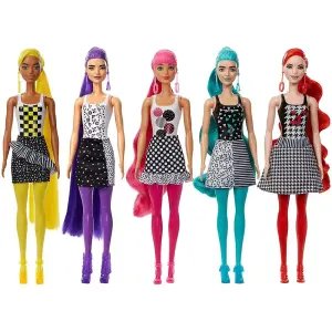 Barbie Color Reveal Renk Değiştiren Renk Bloklu Barbie Bebekler Seri 2 GWC56