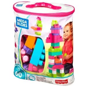 Mega Bloks 60 Parça Pembe Blok Torbası DCH54