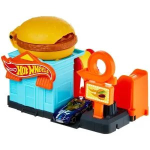 Hot Wheels Şehir Otoparkı Oyun Setleri Hamburger Restoranı GPD09