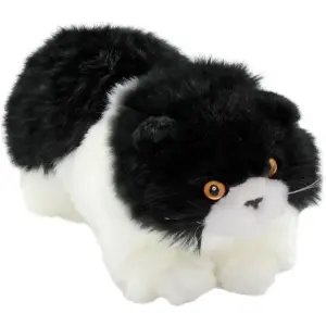 Animals Of The World Yatan Siyah-Beyaz Kedi Peluş 26 Cm