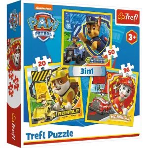 Trefl Paw Patrol Marshall & Rubble & Chase 3 In 1Puzzle