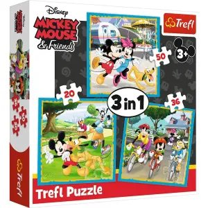 Trefl Disney Mickey Mouse ve Arkadaşları 3 In 1 Puzzle