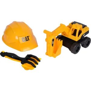 Cat İnşaat Ekibi Ekskavatör ve Baret Oyun Seti