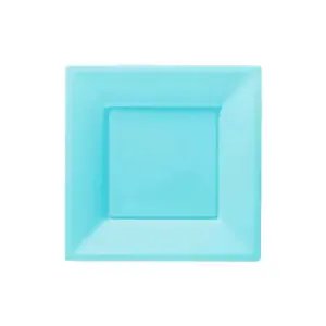 Roll-Up Turkuaz Büyük 8'li Kare Plastik Tabak