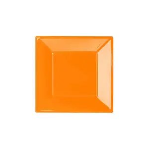 Roll-Up Turuncu Küçük 8'li Kare Plastik Tabak