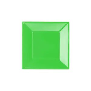 Roll-Up Yeşil Küçük 8'li Kare Plastik Tabak