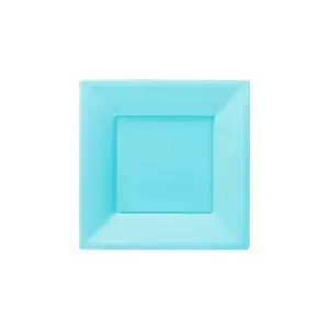 Roll-Up Turkuaz Küçük 8'li Kare Plastik Tabak