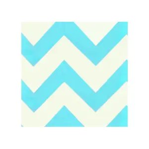 Roll-Up Beyaz Peçete 20'li Turkuaz Büyük Zigzaglı