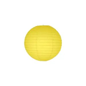 Sarı Kağıt Dekor Fener 20Cm