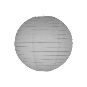 Gümüş Rengi Kağıt Dekor Fener 30Cm