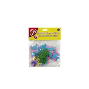 Bu-Bu Kelebek ve Uğur Böceği Simli Eva Sticker