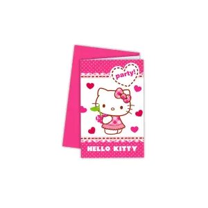 Hello Kitty 6'lı Zarf Davetiye Set