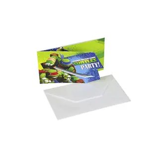Ninja Turtles 6'lı Zarf Davetiye Set