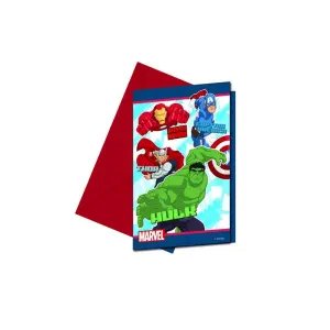 Marvel Avengers 6'lı Zarf Davetiye Set