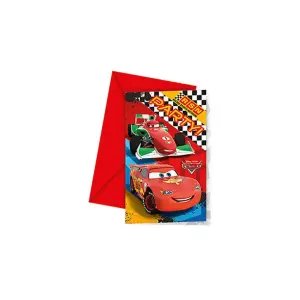 Cars Party 6'lı Zarf Davetiye Set