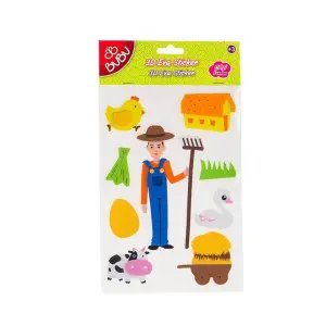 Bubu 3D Çiftçi Eva Sticker