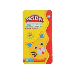 Play-Doh Metal Kutu Kuru Boya 12 Renk