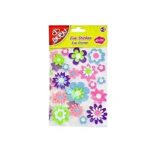 Bubu Simli Çiçekler Eva Sticker