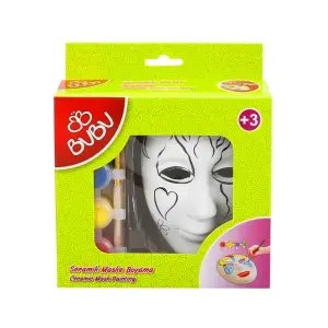 Bubu Kalp Desenli Seramik Maske Seti