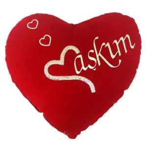 Halley Peluş Kalp Yastık 40 Cm