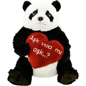 Neco Plush Panda Aşk Var Mı Aşk 50 Cm