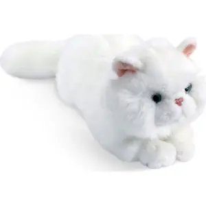 Animals Of The World Yatan Beyaz Kedi 34 Cm Peluş
