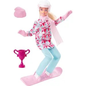 Barbie Snowboard Sporcu Bebek HCN32