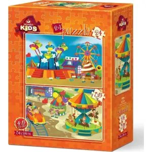 Art Kids Puzzle Eğlence Zamanı 2 İn 1 24+35 Parça 5566