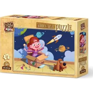 Art Kids Minik Astronot 50 Parça Ahşap Puzzle 5886