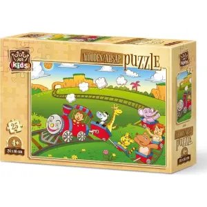 Art Kids Hayvanlar Treni 25 Parça Ahşap Puzzle 5869