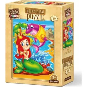 Art Kids Denizkızı ve Arkadaşları 16 Parça Ahşap Puzzle 5858