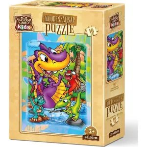 Art Kids Balıkçı Dinozorlar 16 Parça Ahşap Puzzle 5857