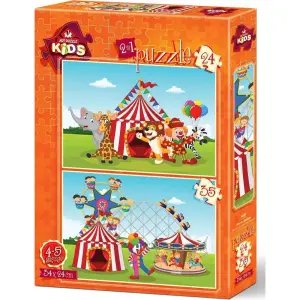 Art Kids Puzzle Sirk ve Lunapark 2 İn 1 24+35 Parça 4491