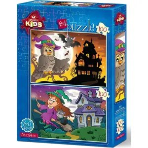 Art Kids Puzzle Baykuş ve Tatlı Cadı 2 İn 1 100 Parça 4517