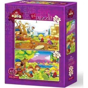 Art Kids Puzzle Minik Botanikçiler 2 İn 1 35+60 Parça 5585