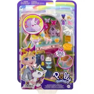 Polly Pocket ve Maceraları Micro Tek Boynuzlu At Ormanı Kompakt Oyun Seti HCG20