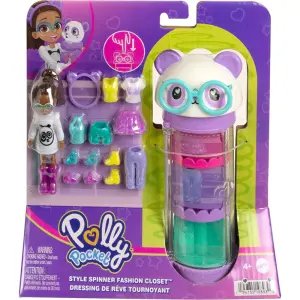 Polly Pocket Moda Eğlencesi Dönen Kıyafet Dolabı Oyun Seti HKW05