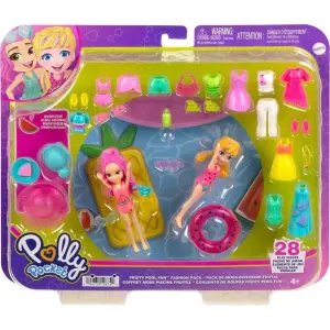 Polly Pocket ve Arkadaşları Farklı Moda Aksesuarları Meyveli Havuz Moda Paketi Oyun Seti HKV95