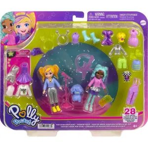 Polly Pocket ve Arkadaşları Farklı Moda Aksesuarları Pop Yıldızı Moda Paketi Oyun Seti HKV97